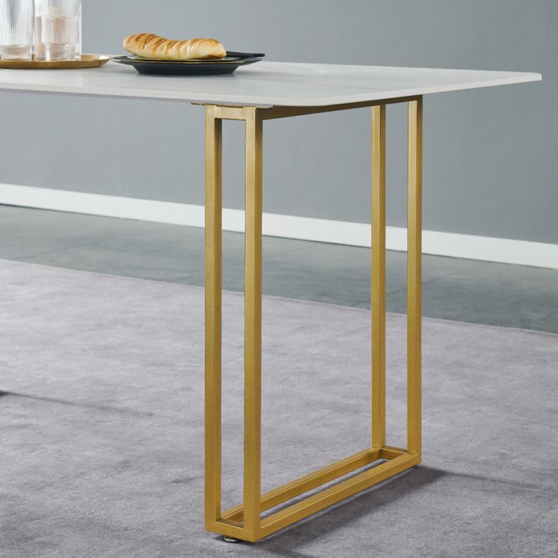 Sintered Stone Dining Table Traditional Luxury Dining Table with Gold Frame Clearhalo ' dining_table' 'Dining Tables & Seating' 'Dining Tables' 'furn' 'furn_dining_table' 'Furniture' 'furniture_dining_table' 'Kitchen & Dining Furniture' 'kitchen&dining_furn' 'kitchen' 'kitchen_dining_table' 1200x1200_5699b8e6-1880-4954-b5bd-2e28e67a3edc