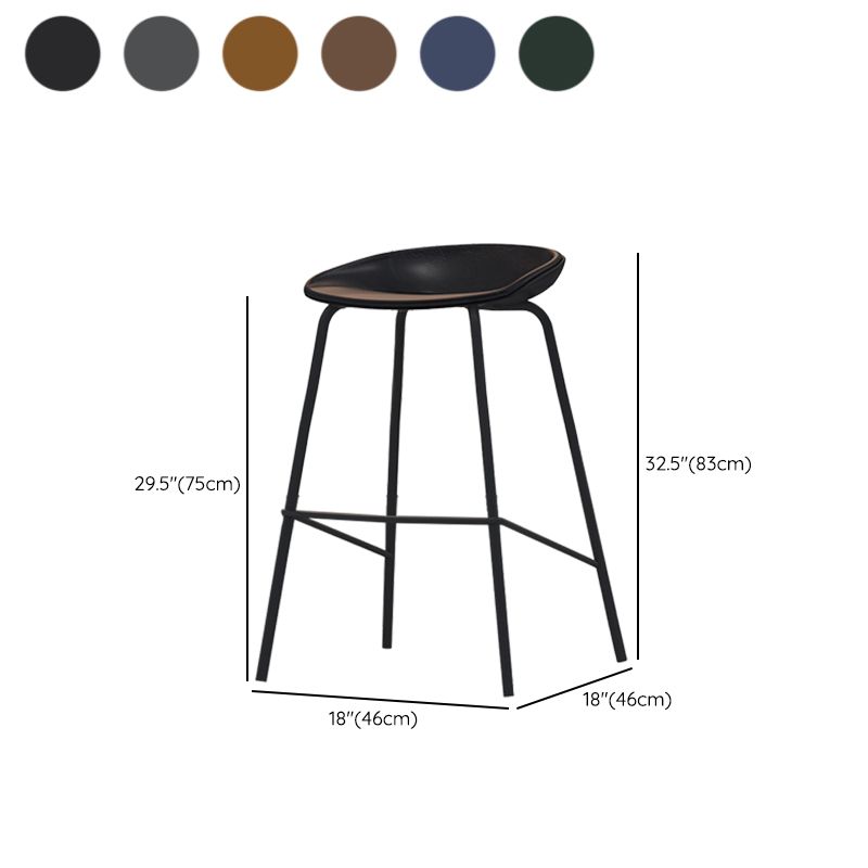 Industrial Indoor Bar Stool Upholstered Bar Stool with Metal Base Clearhalo 'Bar Furniture' 'Bar Stools' 'bar_stools' 'furn' 'furn_bar_stools' 'Furniture' 'Kitchen & Dining Furniture' 1200x1200_569ba6b2-084e-46a0-a2e9-e8750b846041