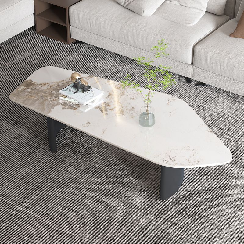 Contemporary Slate Coffee Table Single Free Form Coffee Table