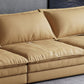 Contemporary Pillow Top Arm Stain-Resistant Furniture Sectionals in Brown