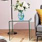 Modern Clear/Smoky Glass Sofa Side Table Rectangular Sled End Table Clearhalo 'Coffee & Accent Tables' 'End & Side Tables' 'end_side_table' 'end_side_tables' 'furn' 'furn_end_side_tables' 'Furniture' 'furniture_end_side_table' 'Living Room Furniture' 1200x1200_569dd399-9fa7-4624-9e21-da7520785d98