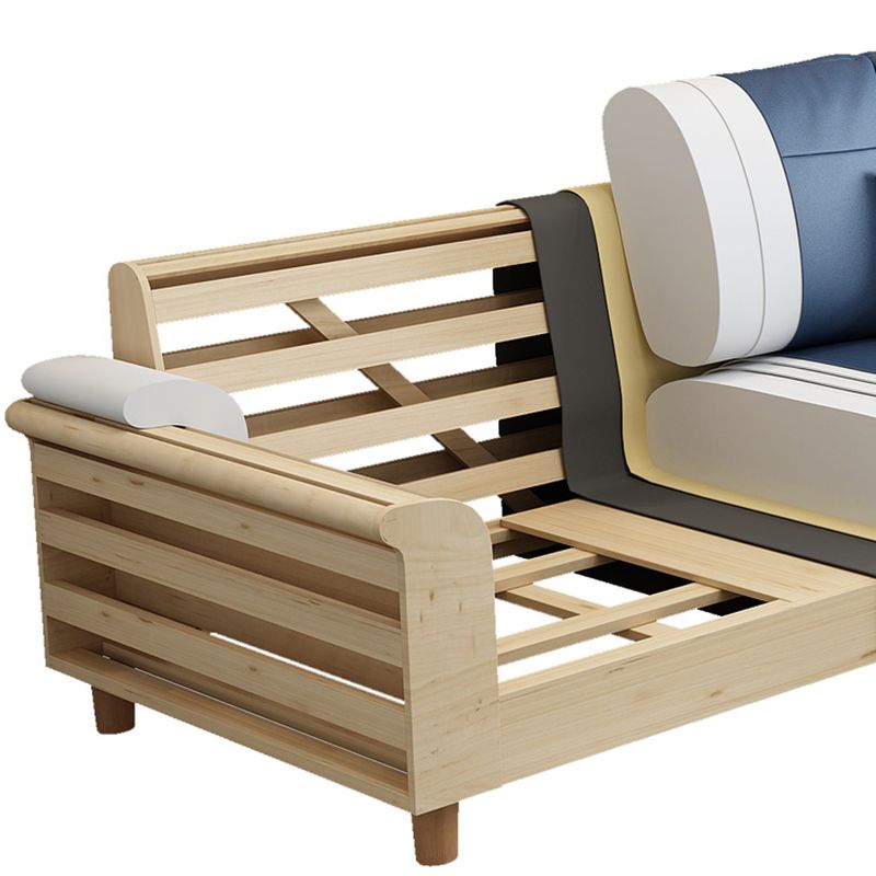 Sofá de sofá de cuero de cuero sintético resistente a las manchas Setente de brazo superior con almohadas