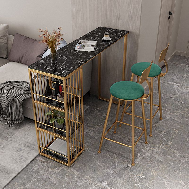 Stone Bar Table Traditional Luxury Rectangle Bar Table with Sled Base Clearhalo 'Bar Furniture' 'Bar Tables' 'bar_tables' 'Furniture' 'furniture_bar_tables' 'Kitchen & Dining Furniture' 1200x1200_569f09b4-8385-4e46-bbed-abae8e9b9b11