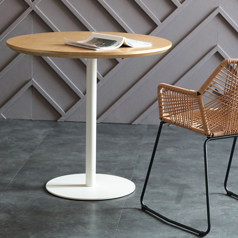 Wooden Top Dining Table Modern Round Dining Table with Metal Base Clearhalo 'Dining Tables & Seating' 'Dining Tables' 'dining_table' 'furn' 'furn_dining_table' 'Furniture' 'furniture_dining_table' 'Kitchen & Dining Furniture' 'kitchen' 'kitchen_dining_table' 1200x1200_569f3406-1f60-4dd6-a42f-3a2ec3cee4c7