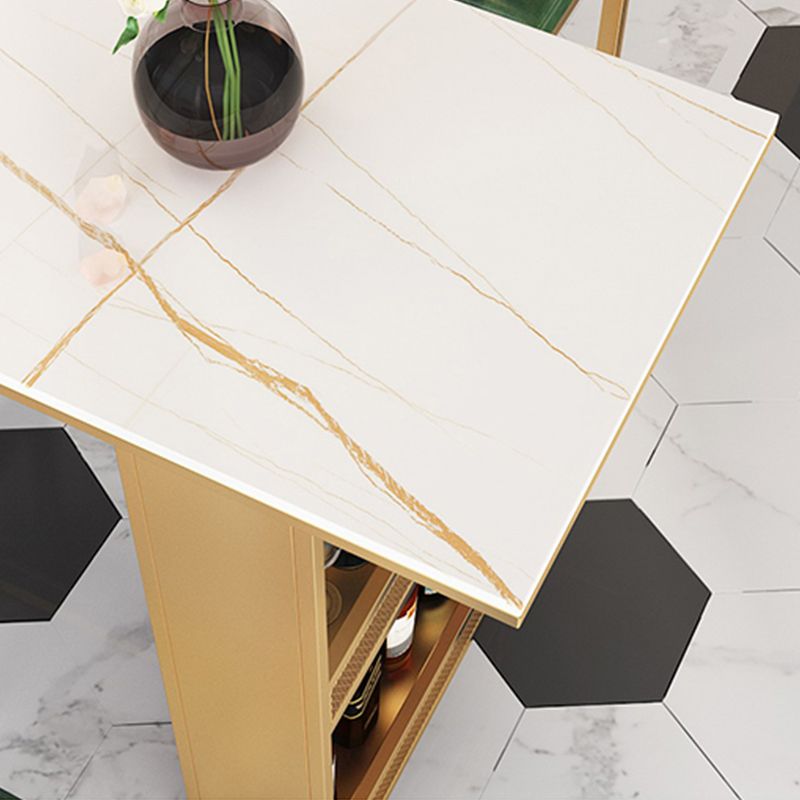 Stile glam 1/2/7 pezzi tavolo da bar rettangolare in pietra set per interno