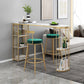 Modern Bar Dining Table Indoor Bar Height Table with Iron Base 42-Inch Top Clearhalo 'Bar Furniture' 'Bar Tables' 'bar_tables' 'furn' 'furn_bar_tables' 'Furniture' 'furniture_bar_tables' 'Kitchen & Dining Furniture' 'kitchen&dining_furn' 'kitchen' 1200x1200_56a5b506-cf48-452b-b779-1fad74f970a1