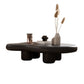 Irregular Solid Wood Coffee Table Cloud-Shaped 4 Legs Cocktail Table