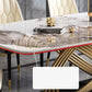 Nordic Glam Rectangle Sintered Stone Table Set 1/4/5/7 Pieces Dining Set Clearhalo 'Dining Room Sets' 'Dining Tables & Seating' 'dining_room_set' 'furn' 'furn_dining_room_set' 'Furniture' 'Kitchen & Dining Furniture' 1200x1200_56a7607a-4509-4c09-bbc3-49f2424cce71