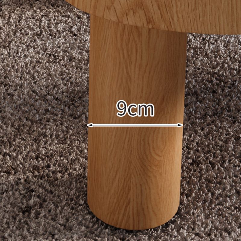 Nordic Geometric Wooden Coffee Table 3 Legs Cocktail Table - 15.75" H