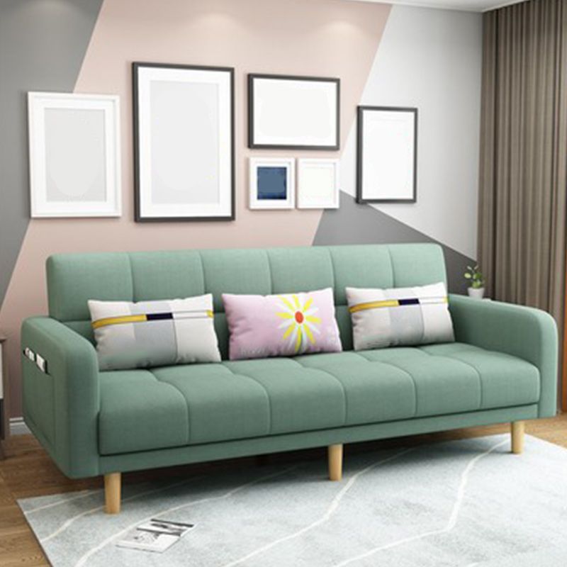 Foldable Biscuit Back Square Arm Modern Sofa with Convertible Sleeper Clearhalo 'furn' 'furn_sofas' 'Furniture' 'furniture_sofas' 'kitchen' 'kitchen_sofas' 'Living Room Furniture' 'Sofa' 'sofas' 1200x1200_56a89965-f680-48a2-a461-ee0de8780faa
