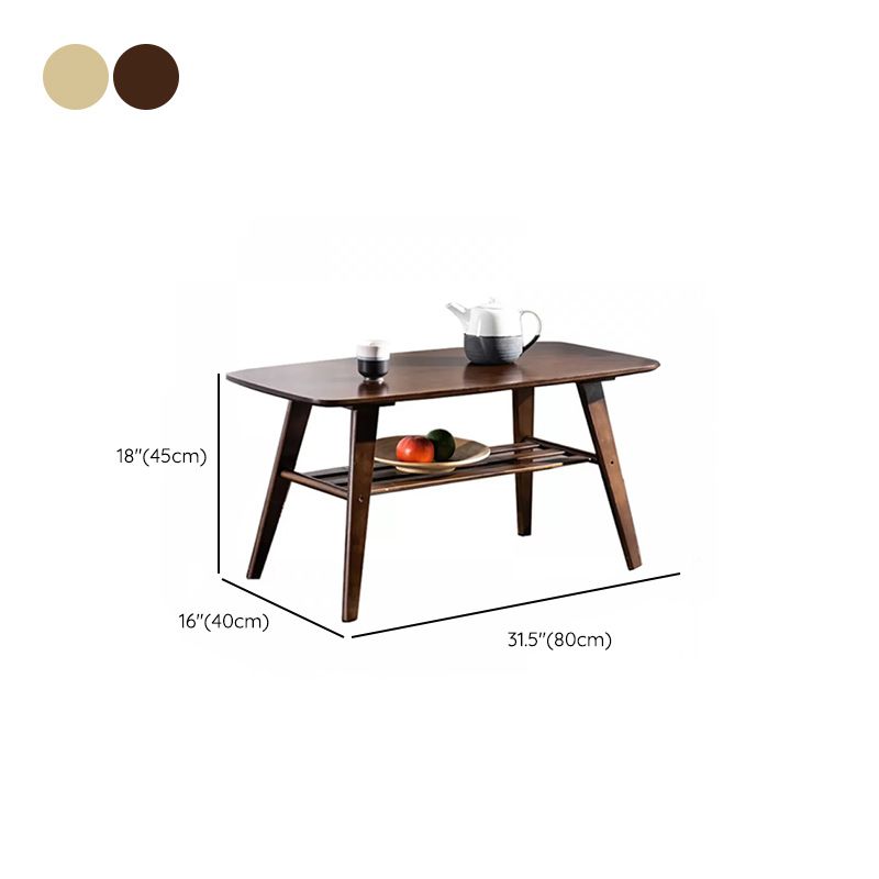 Contemporary Coffee Table 4 Legs Wooden Cocktail Table with Storage Clearhalo 'Coffee & Accent Tables' 'Coffee Tables' 'coffee_tables' 'furn' 'furn_coffee_tables' 'Furniture' 'Living Room Furniture' 1200x1200_56a8eddb-248f-4613-8125-24361dbb5896