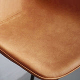 Eigentijdse faux lederen barkruk armloze rugleuning barkruk