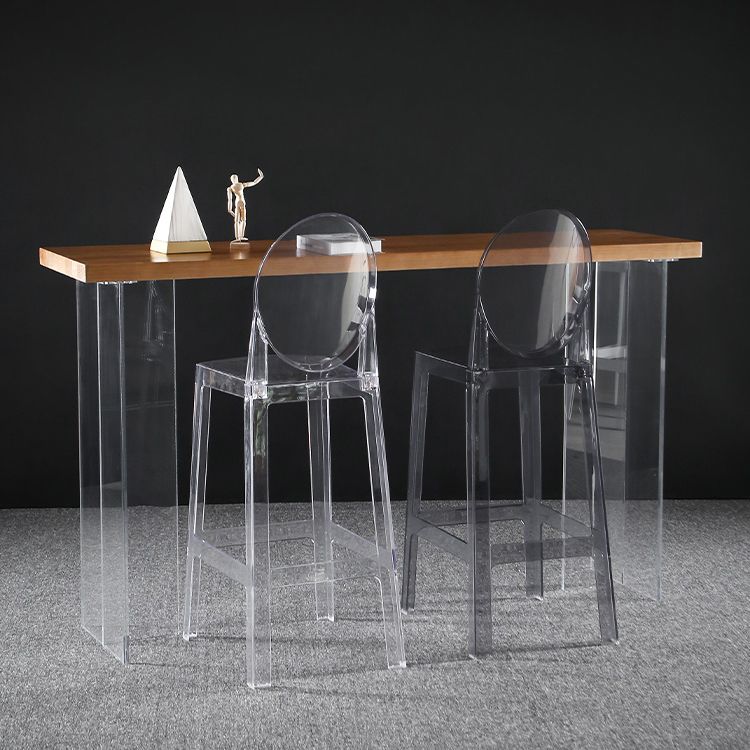 Speisesaal Moderner Acryl Barhocker 4 -Legs Barhocker mit Pedal