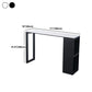 Industrial Style Rectangle Bar Table 42-inch Height Iron Pedestal Bistro Table Clearhalo 'Bar Furniture' 'Bar Tables' 'bar_tables' 'furn' 'furn_bar_tables' 'Furniture' 'furniture_bar_tables' 'Kitchen & Dining Furniture' 1200x1200_56ac67d4-56ff-4da7-a776-981847cf6d0a