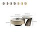Slate Glam Table basse ronde gigogne avec tiroir