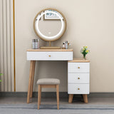 Solid Wood Makeup ijdelheid Desk Moderne make -up ijdelheid bureau tafel met 4 laden