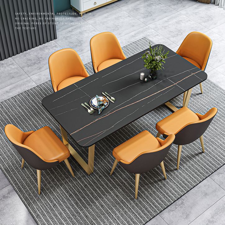 Metal Traditional Luxury Rectangle Table Sintered Stone Table with Sled Clearhalo ' dining_table' 'Dining Tables & Seating' 'Dining Tables' 'furn' 'furn_dining_table' 'Furniture' 'furniture_dining_table' 'Kitchen & Dining Furniture' 'kitchen&dining_furn' 'kitchen' 'kitchen_dining_table' 1200x1200_56af3a04-0514-49b1-a888-57f95c99bb28