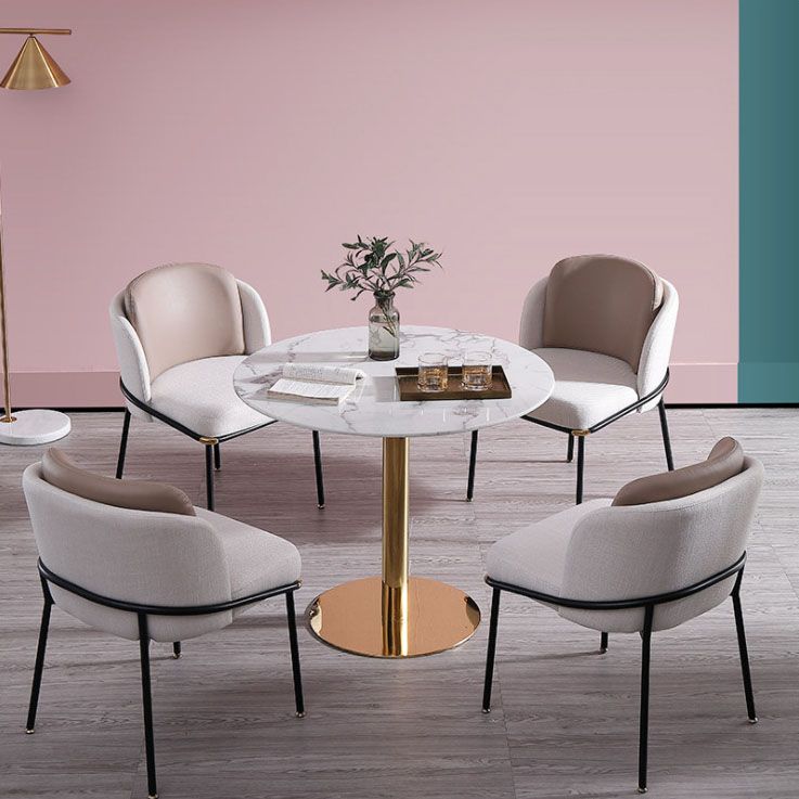 Mesa de comedor moderna con sillas de cuero 1/2/3/5 piezas Set de comedor