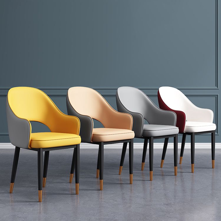 Silla de comedor de estilo contemporáneo silla de brazo con tapicería