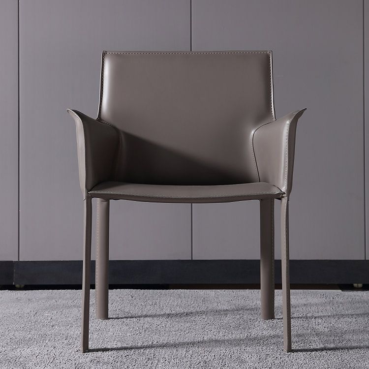 屋内のコンテンポラリーチェアフェイクレザーソリッドダイニングルームチェア