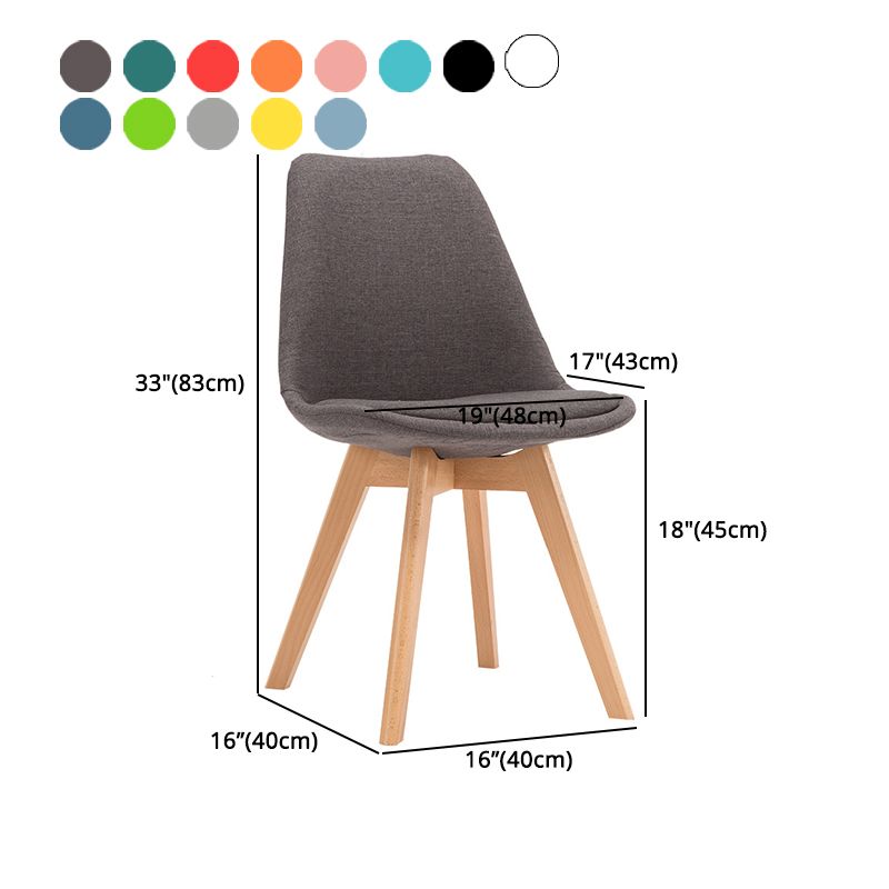 Modern Beech Solid Back Side Chair Matte Finish Plastic Dining Chair Clearhalo ' kitchen&dining_furn' 'Dining Chairs' 'Dining Tables & Seating' 'dining_chair' 'Furniture' 'furniture_dining_chair' 'Kitchen & Dining Furniture' 'kitchen' 1200x1200_56b35bab-f1a4-4bdb-a4e4-b8034bef970c