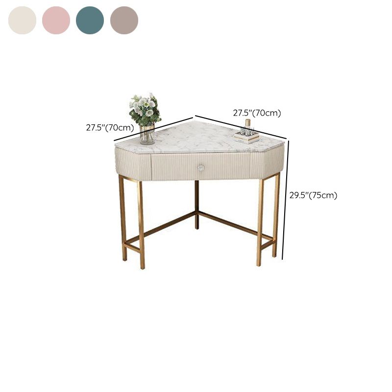 Cossero de metal de tocador glamoroso de 27 "de ancho con cajón