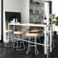 Contoured Seat Bar Stools Metal Dining Stools with Metal Base