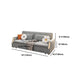 Sofá de cama de cama convertible con brazo inclinado contemporáneo con almacenamiento en gris