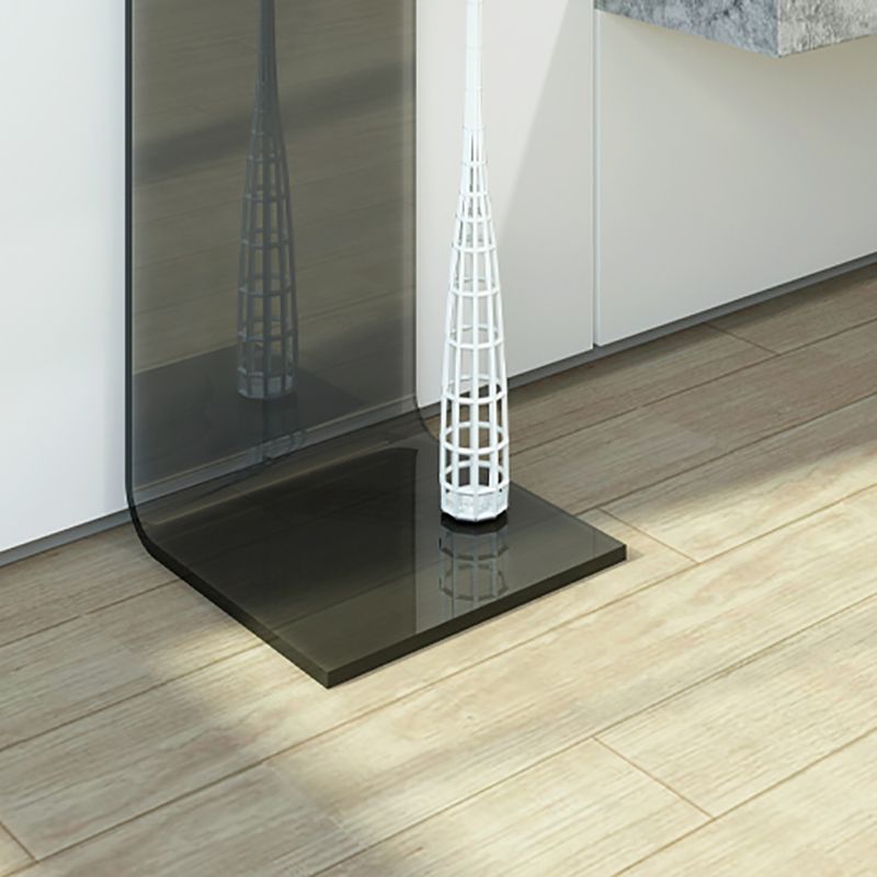 11" Wide Contemporary Side Table Pedestal Acrylic Accent Side Table