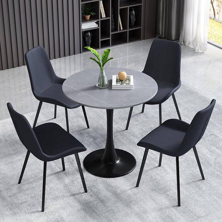 Simplicity Round Dining Room Table Sintered Stone Table with Tulip Base Clearhalo ' dining_table' 'Dining Tables & Seating' 'Dining Tables' 'furn' 'furn_dining_table' 'Furniture' 'furniture_dining_table' 'Kitchen & Dining Furniture' 'kitchen&dining_furn' 'kitchen' 'kitchen_dining_table' 1200x1200_56b864a1-1222-4c82-b364-838bcc8b2a53