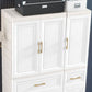 White Plastic Contemporary Storage Cabinet Interior Cabinet for Bedroom