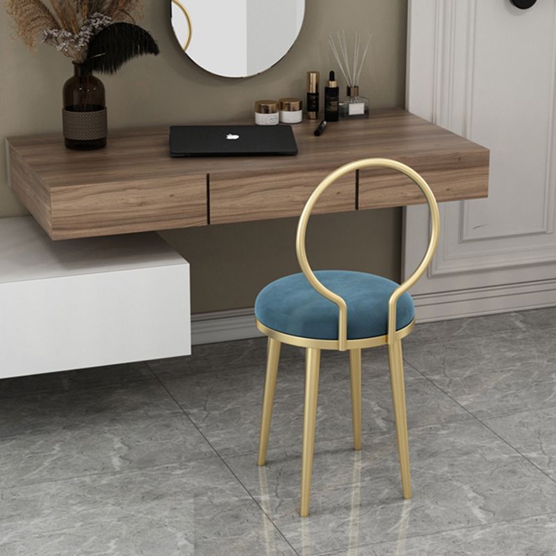 Glam Metal Dining Room Chair Armless Open Back Dining Side Chair for Home Use Clearhalo ' kitchen&dining_furn' 'Dining Chairs' 'Dining Tables & Seating' 'dining_chair' 'furn' 'furn_dining_chair' 'Furniture' 'furniture_dining_chair' 'Kitchen & Dining Furniture' 'kitchen' 1200x1200_56bb1d0d-e6d8-46bf-869f-df74b61cac9e