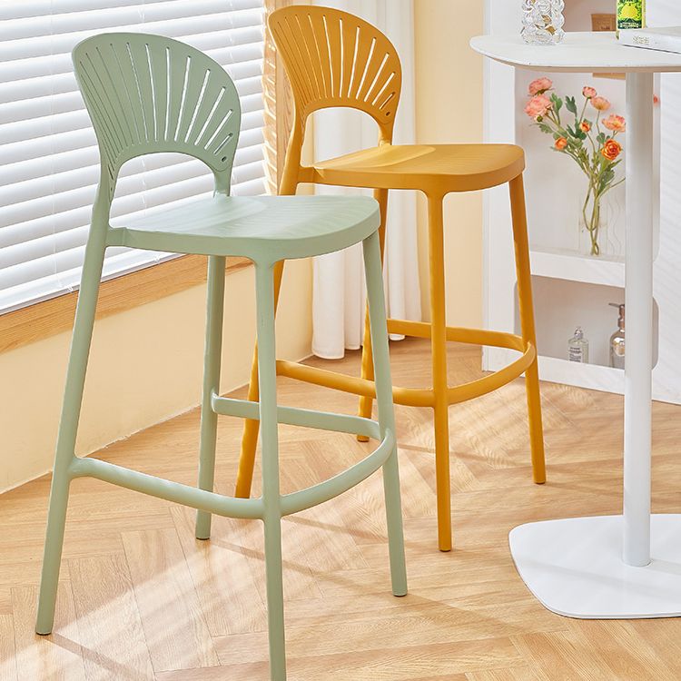 Scandinavian Matte Finish Plastic Barstool Milk Tea Shop Full Back Stool Clearhalo 'Bar Furniture' 'Bar Stools' 'bar_stools' 'furn' 'furn_bar_stools' 'Furniture' 'furniture_bar_stools' 'Kitchen & Dining Furniture' 1200x1200_56bbb07a-7bb0-4d3b-bac6-fbbba32c0750