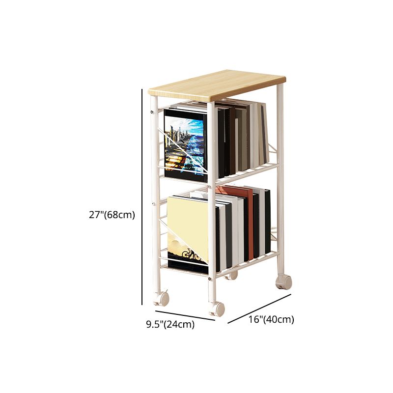 Modern Etagere Bookshelf Open Back Bookcase for Home With Shelves