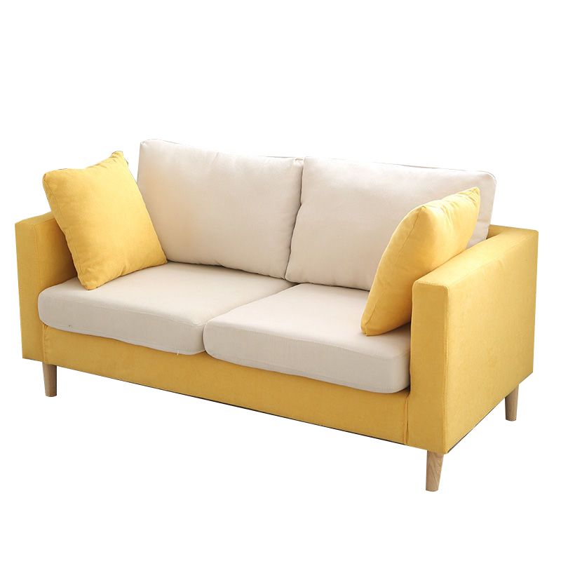 Square Arm Loveseat Polish Finish Sofa for Living Room and Home Clearhalo 'furn' 'furn_sofas' 'Furniture' 'furniture_sofas' 'kitchen' 'kitchen_sofas' 'Living Room Furniture' 'Sofa' 'sofas' 1200x1200_56beff5f-e85e-48bb-a2fd-ffada70e42cb