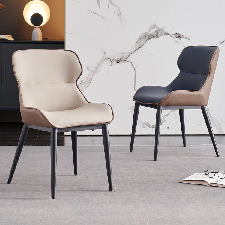 Nordic Style Leather Dining Room Chair Wingback Arm Chair for Home Use Clearhalo ' kitchen&dining_furn' 'Dining Chairs' 'Dining Tables & Seating' 'dining_chair' 'Furniture' 'furniture_dining_chair' 'Kitchen & Dining Furniture' 'kitchen' 1200x1200_56c046a2-6b58-48b9-8445-065d8a777ddc