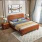 Traditional Rubberwood Panel Rectangular with Headboard Panel Bed