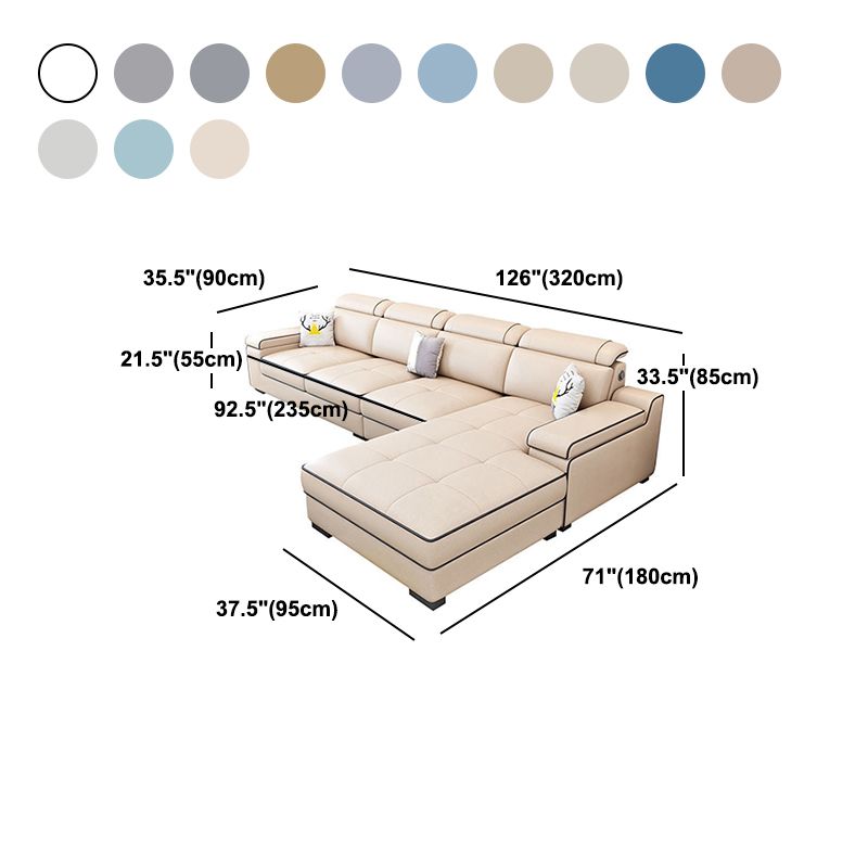 Scandinavian Pillow Top Arm Sectional with Storage for Living Room Clearhalo 'furn' 'furn_sectionals' 'Furniture' 'furniture_sectionals' 'Living Room Furniture' 'Sectionals' 1200x1200_56c2823b-61c9-45ca-94e9-26383c734077