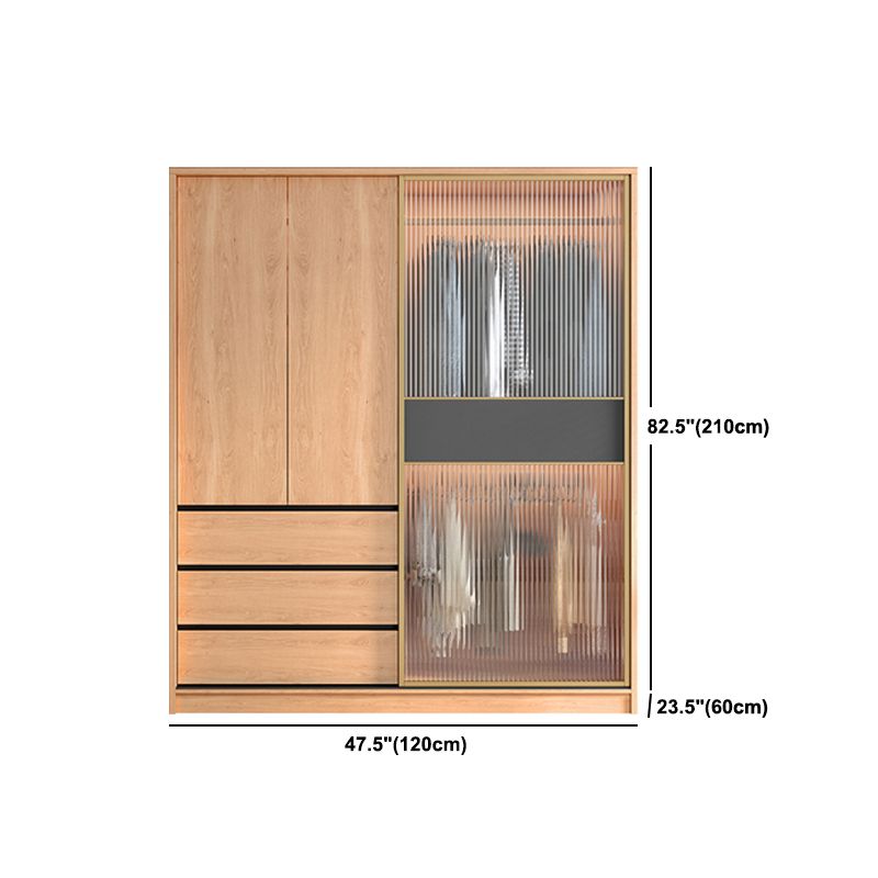 Sliding Engineered Wood Wardrobe Closet Modern Wardrobe Cabinet Clearhalo 'Armoires & Wardrobes' 'armoires_wardrobes' 'Bedroom Furniture' 'furn' 'furn_armoires_wardrobes' 'Furniture' 1200x1200_56c3b630-8360-4f37-a78d-d8e46dcc6480