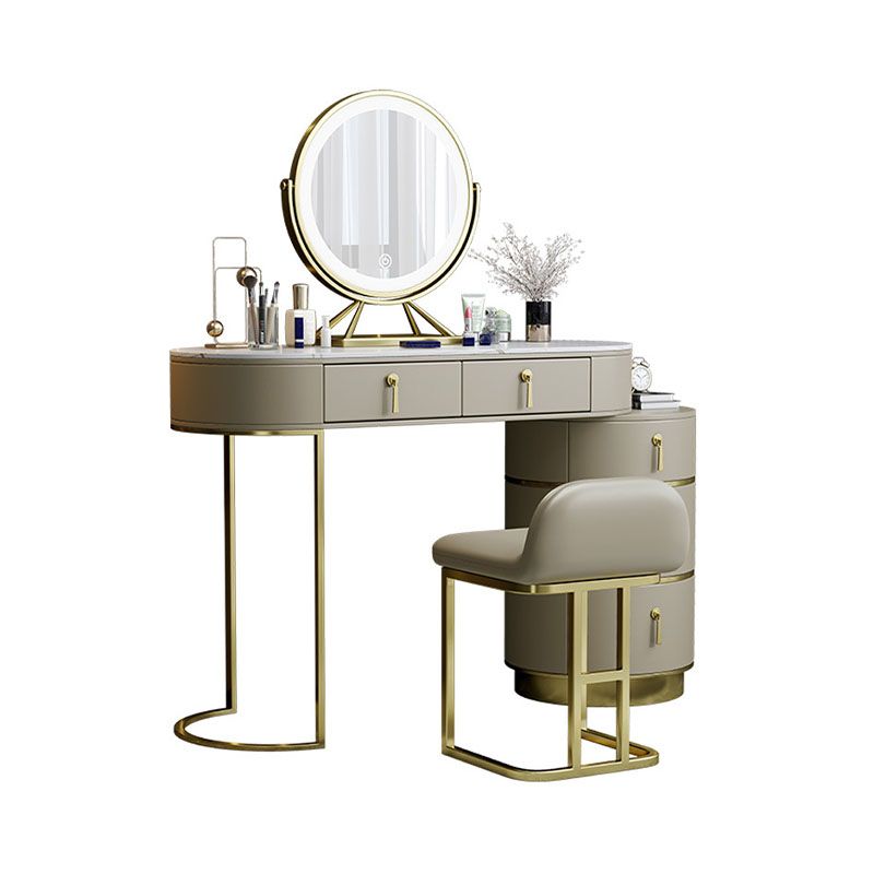 Contemporary Dressing Table Stool Set Slate Top Vanity Dressing Table Clearhalo 'Bedroom Furniture' 'furn' 'furn_makeup_vanities' 'Furniture' 'Makeup Vanities' 'makeup_vanities' 1200x1200_56c4d868-48c7-4e03-ba46-c289f6c1cb25