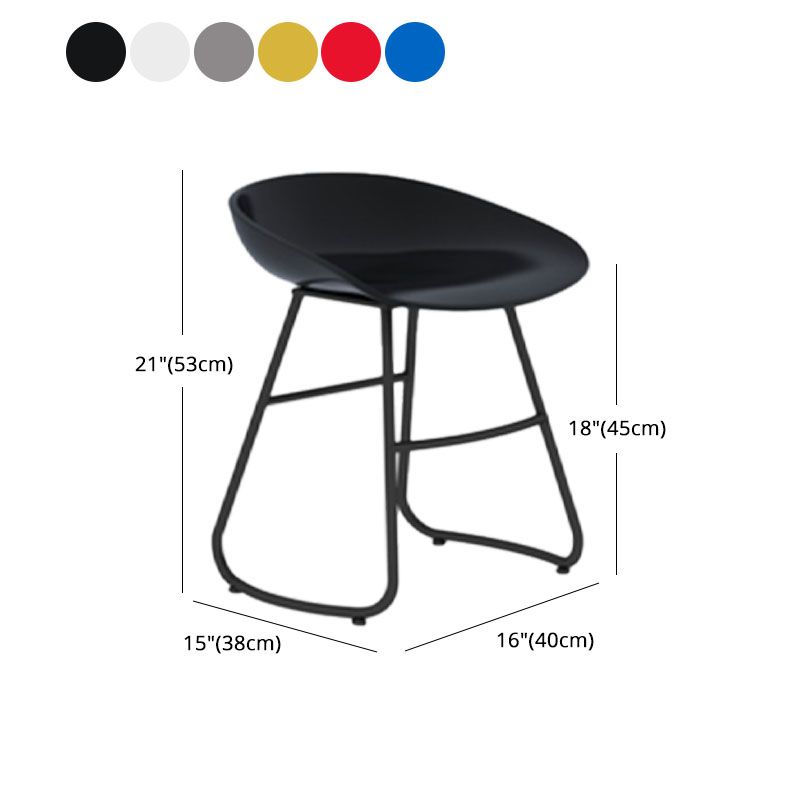 Modern Armless Backrest Counter Stool Iron Dessert Shop Bar Stool with Plastic Seat Clearhalo 'Bar Furniture' 'Bar Stools' 'bar_stools' 'furn' 'furn_bar_stools' 'furniture_bar_stools' 'Kitchen & Dining Furniture' 'kitchen&dining_furn' 'kitchen' 'kitchen_furn' Furniture' 1200x1200_56c58cf6-a7fe-4b23-852a-68b239431104