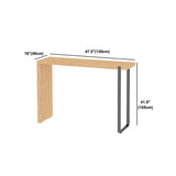 Tavolo da bar per top in legno di pino rettangolare tavolo da pub moderno con doppio piedistallo in natura