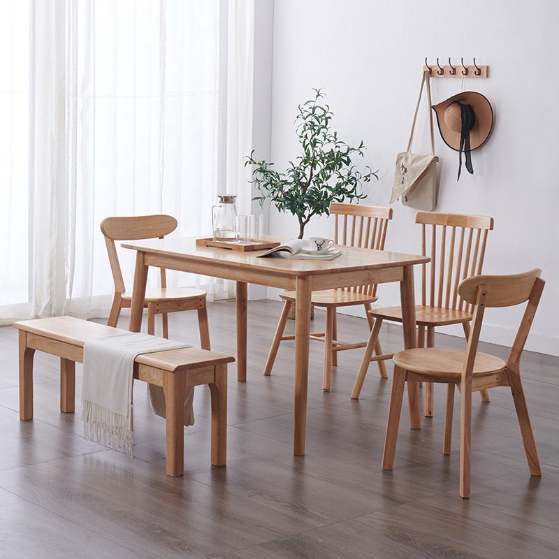 Rectangle Balata Wood Table Modern Dining Table with 4 Legs for Restaurant Clearhalo ' dining_table' 'Dining Tables & Seating' 'Dining Tables' 'furn' 'furn_dining_table' 'Furniture' 'furniture_dining_table' 'Kitchen & Dining Furniture' 'kitchen&dining_furn' 'kitchen' 'kitchen_dining_table' 1200x1200_56c82514-f630-4f37-8a5f-20449d2047d7