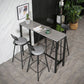Industrial Stone Indoor Pub Bar Table Iron Trestle Pedestal Bar Dining Table Clearhalo 'Bar Furniture' 'Bar Tables' 'bar_tables' 'furn' 'furn_bar_tables' 'Furniture' 'furniture_bar_tables' 'Kitchen & Dining Furniture' 1200x1200_56c84ba4-24fe-454f-b1a9-c7073a934161