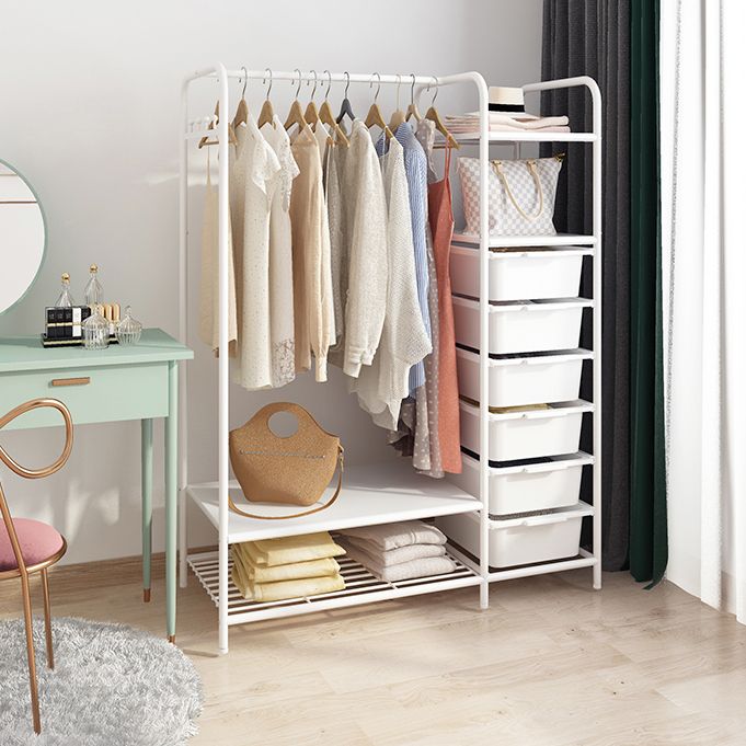 Contemporary Metal Wardrobe Cloth Rod Included Wardrobe Closet for Bedroom Clearhalo 'Armoires & Wardrobes' 'armoires_wardrobes' 'Bedroom Furniture' 'furn' 'furn_armoires_wardrobes' 'Furniture' 1200x1200_56c85a0d-f209-4bda-81e7-894f9ae8c478