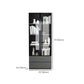 Contemporary Bookcase Closed Back Vertical Bookshelf with Doors