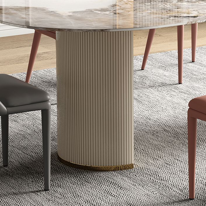 Traditional Luxury Furniture Oval Double Pedestal Dining Room Table for Home Clearhalo 'Dining Tables & Seating' 'Dining Tables' 'dining_table' 'furn' 'furn_dining_table' 'Furniture' 'Kitchen & Dining Furniture' 1200x1200_56c8c688-d082-4a6e-bfb6-301051a17458