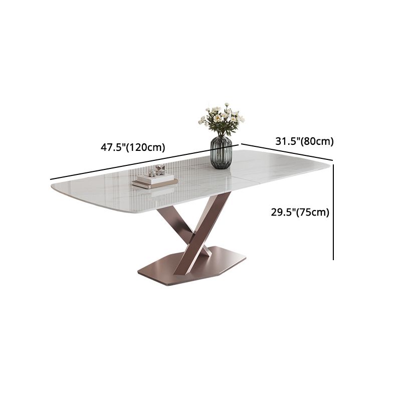 Modern Rectangle Sintered Stone Dining Table Set 1/4/5/6/7 Pieces Dining Set for Home Use Clearhalo 'Dining Room Sets' 'Dining Tables & Seating' 'dining_room_set' 'furn' 'furn_dining_room_set' 'Furniture' 'furniture_dining_room_set' 'Kitchen & Dining Furniture' 1200x1200_56c926ac-a3c4-4608-964d-0968a5ec2b81