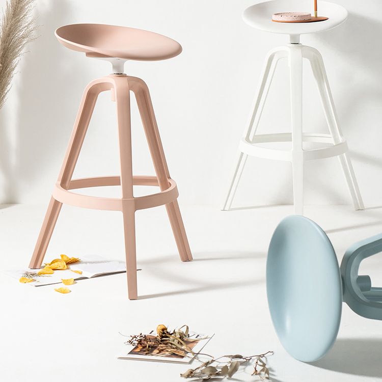 Low Back Plastic Swivel Bar Stool Industrial Armless Stool for Living Room Clearhalo 'Bar Furniture' 'Bar Stools' 'bar_stools' 'furn' 'furn_bar_stools' 'Furniture' 'Kitchen & Dining Furniture' 1200x1200_56c937b6-abef-47ba-8554-036075e2ea3e