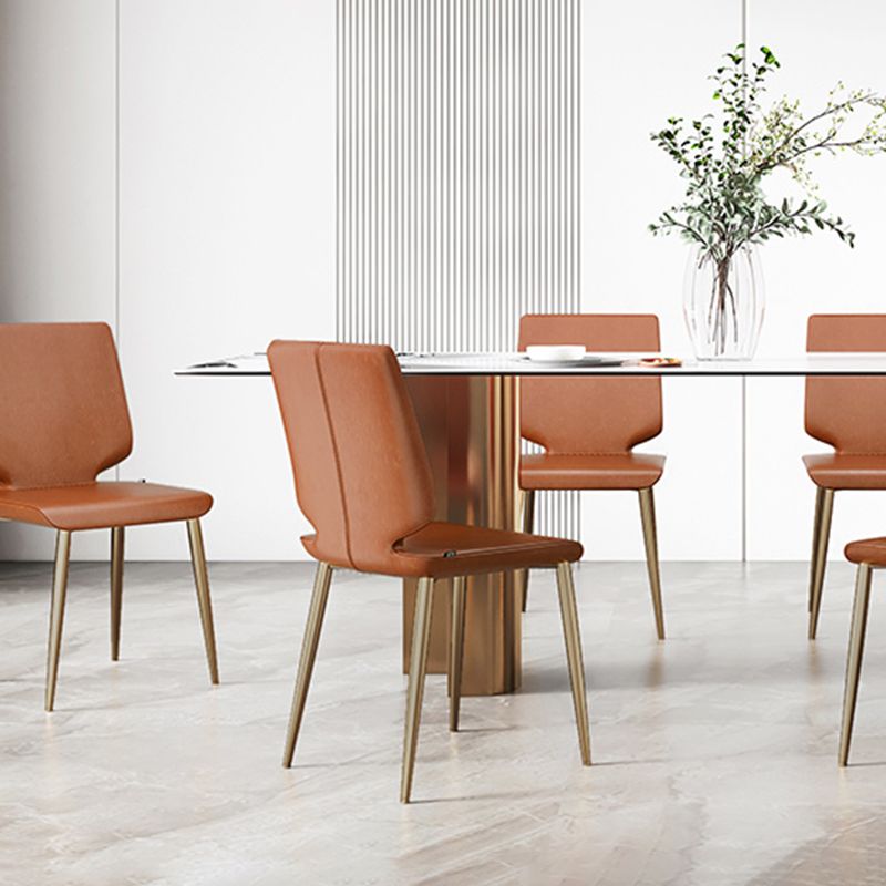 Contemporary Style Kitchen Metal Dining Chair Dining Armless Side Chair Clearhalo ' kitchen&dining_furn' 'Dining Chairs' 'Dining Tables & Seating' 'dining_chair' 'furn' 'furn_dining_chair' 'Furniture' 'furniture_dining_chair' 'Kitchen & Dining Furniture' 'kitchen' 1200x1200_56cb59e9-55db-4317-b20d-c7a8820a254d